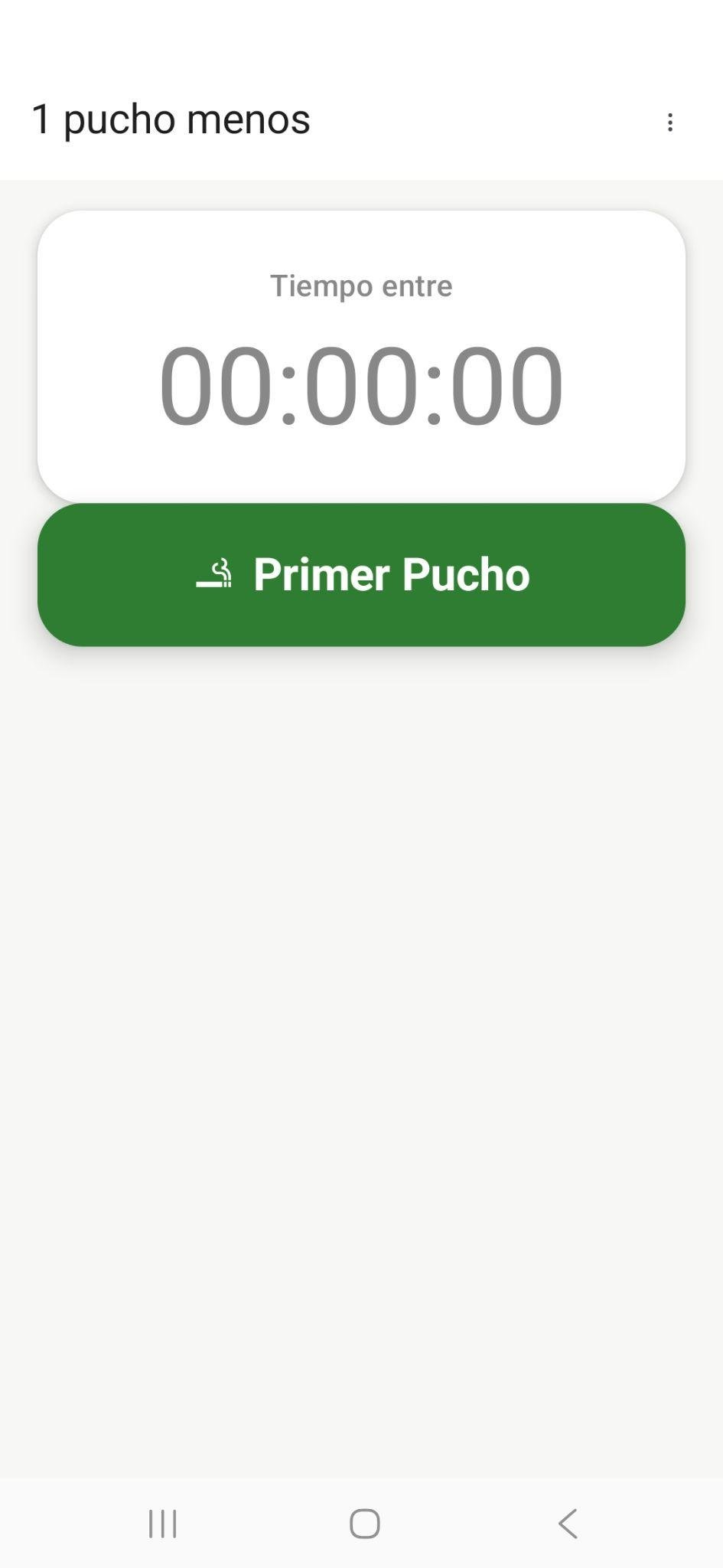 Pantalla de inicio de 1 pucho menos